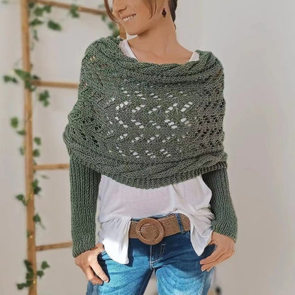 Gemütlicher mehrlagiger weicher Strickschal für Herbst und Winter