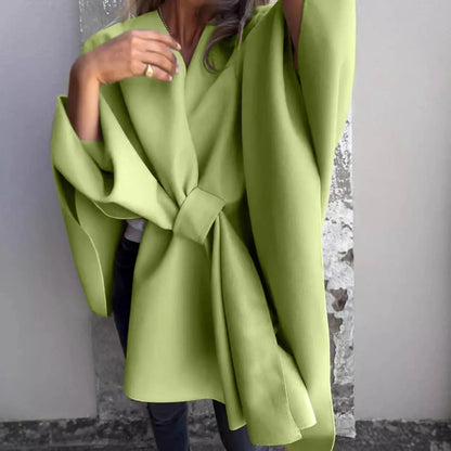 Gemütlicher langer Strickcardigan mit Fledermausärmeln