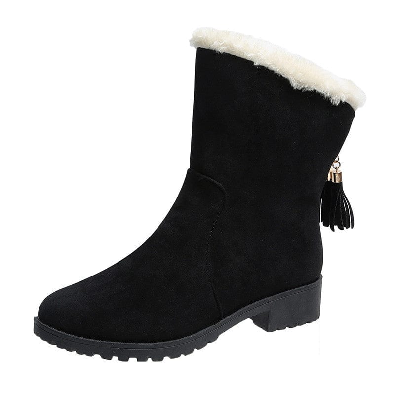 Gemütliche Plüsch-Stiefeletten für Damen Winterwärme