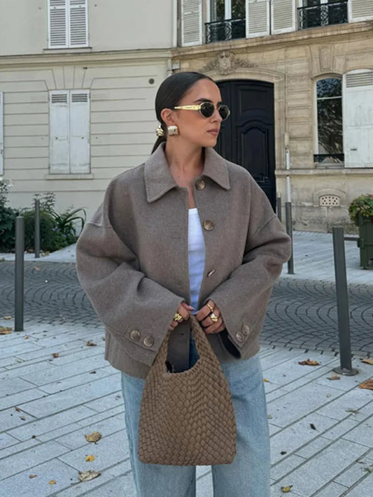 Elegante gesteppte Reversjacke für Übergangsjahreszeiten