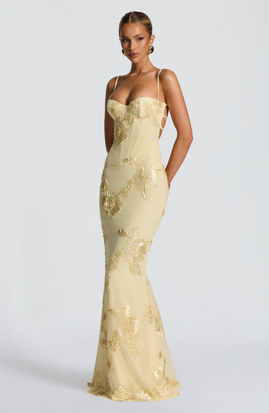 Elegantes Maxikleid für Damen mit Spaghettiträgern, Sommerhochzeitsgast