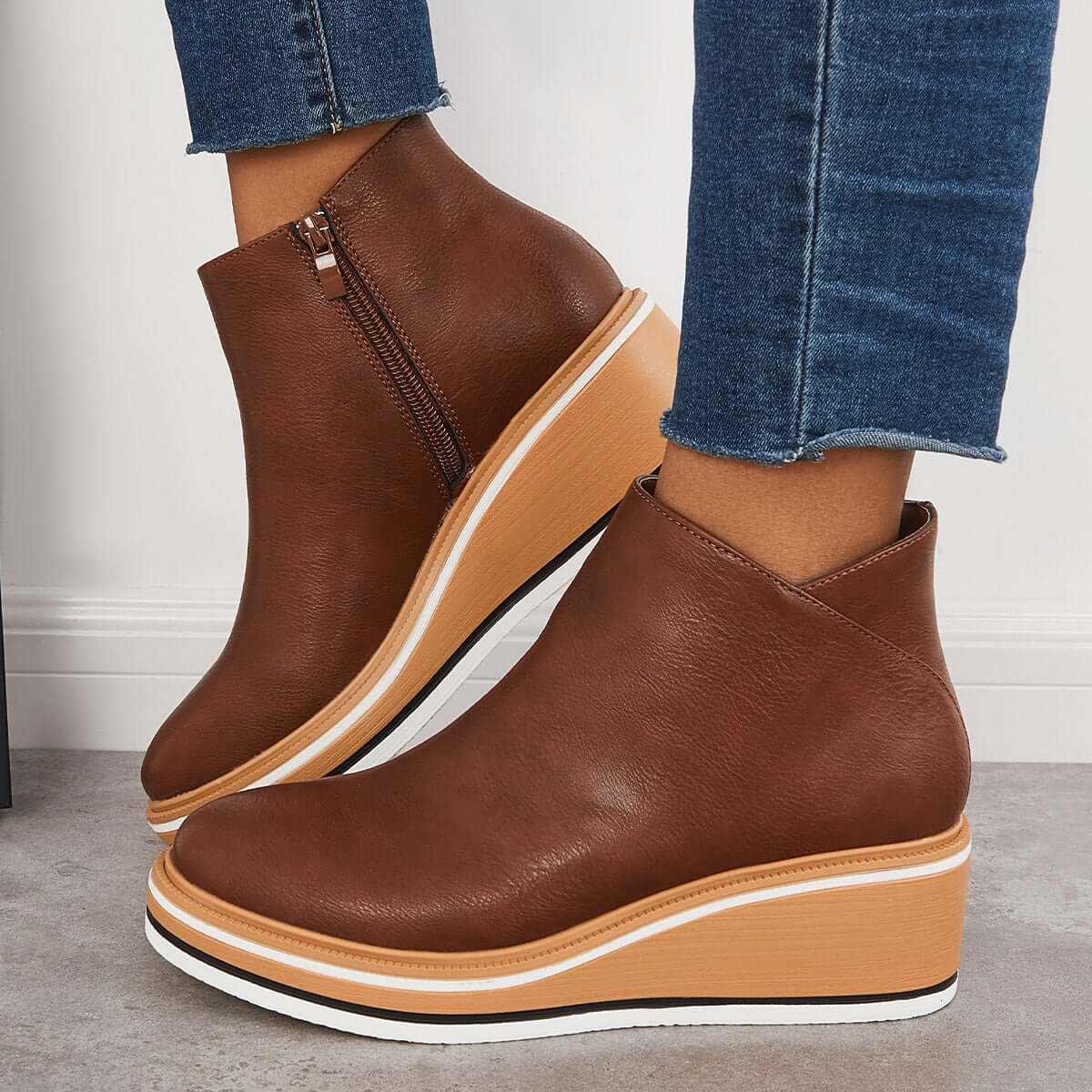 Schicke Leder-Stiefeletten für den Alltagsstil