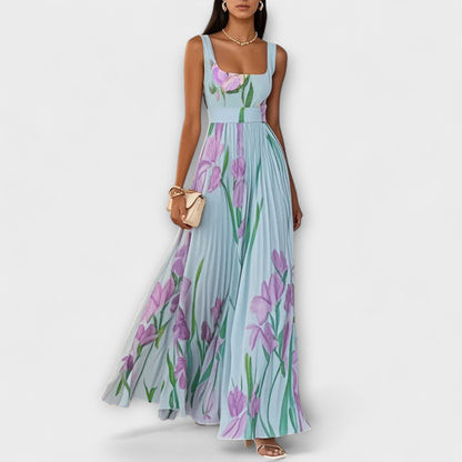 Fließendes Chiffon-Maxikleid