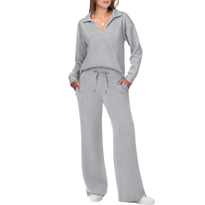 Gemütliches Damen-Casual-Loungewear-Trainingsanzug-Set