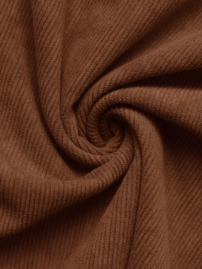 Langarm-Casual-Kleid mit Knopfleiste vorne