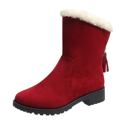 Gemütliche Plüsch-Stiefeletten für Damen Winterwärme