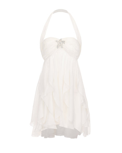 Kleid mit Blumenmuster und Neckholder-Ausschnitt