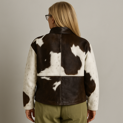 Schicke leichte Jacke mit Leopardenmuster