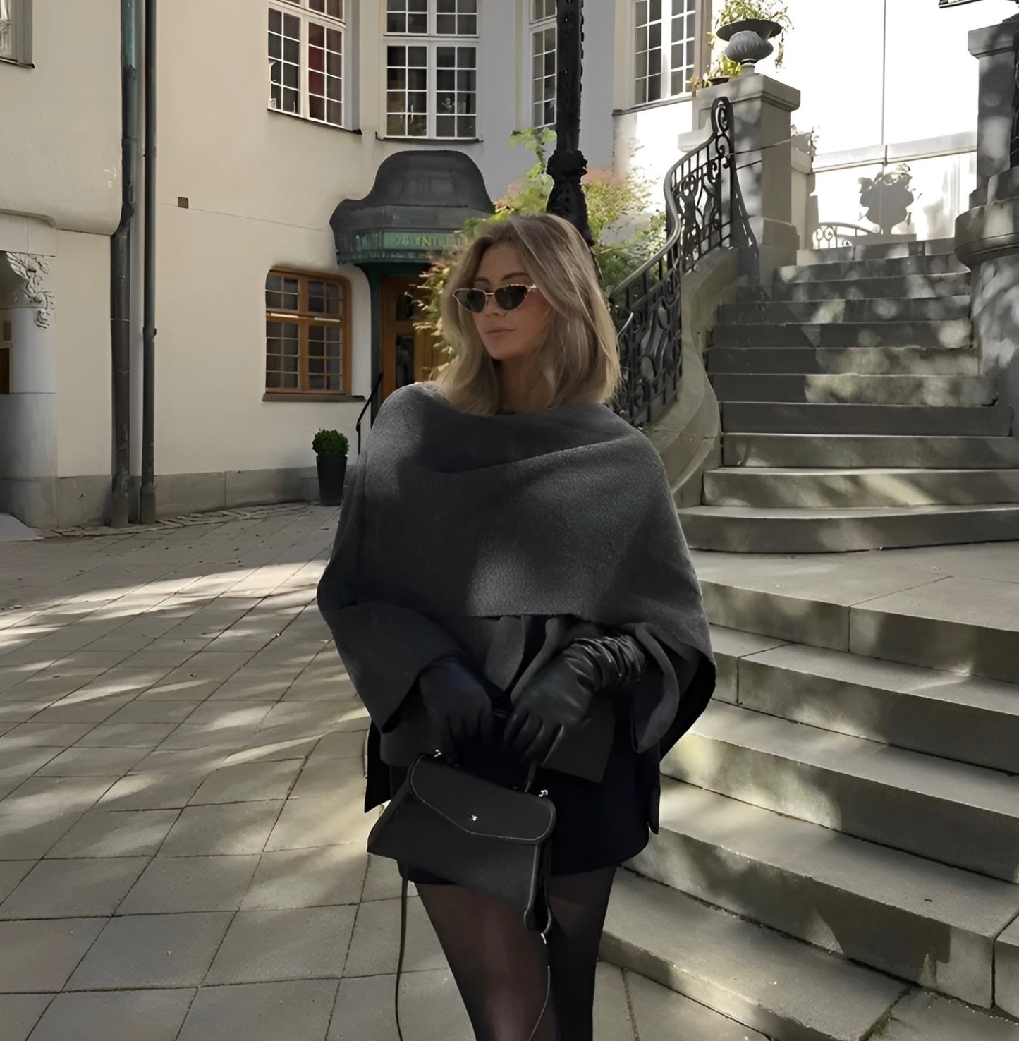 Gemütlicher mehrlagiger Wintermantel für Damen