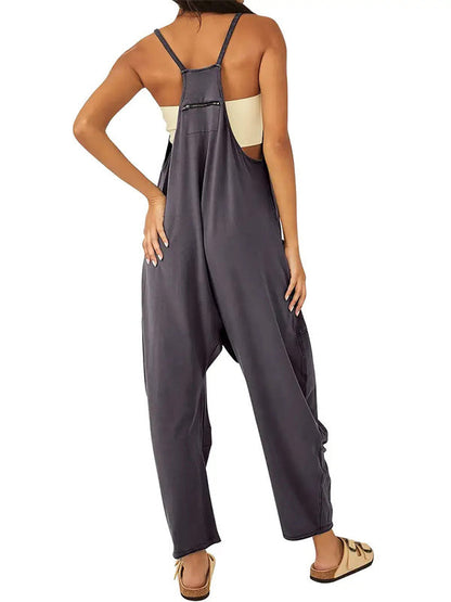 Übergroßer Jumpsuit mit großen Pattentaschen