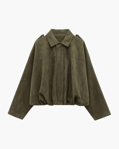 Wildleder-Bomberjacke für Damen