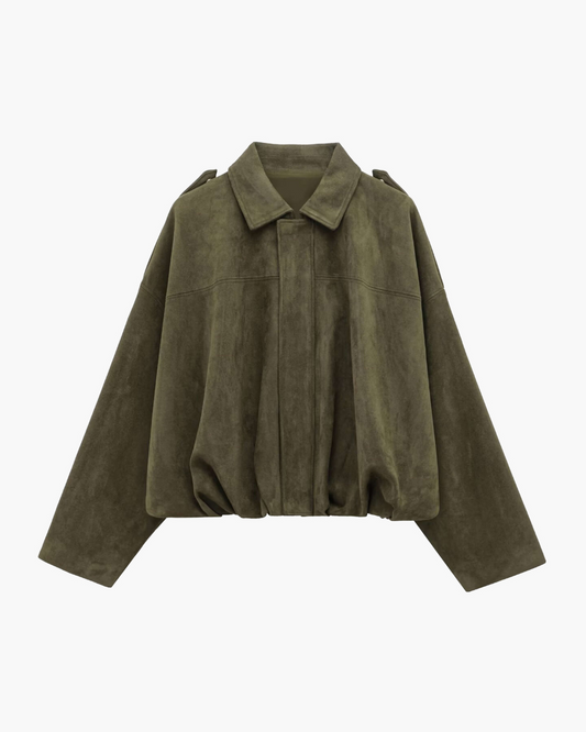 Wildleder-Bomberjacke für Damen