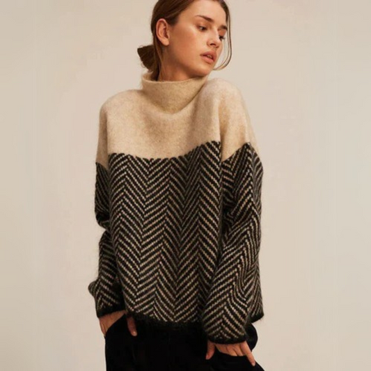 Gemütlicher Grobstrick Rollkragenpullover
