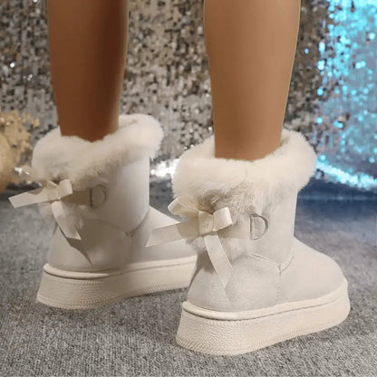 Warme gefütterte Winter-Schneestiefel für Damen