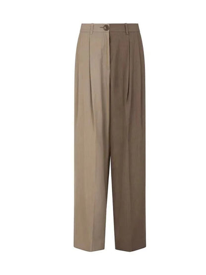 Schicker Kontrast Boyfriend-Blazer mit Weitbein-Hosen-Set