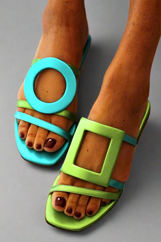 Colorblock Offene Freizeit-Sandalen
