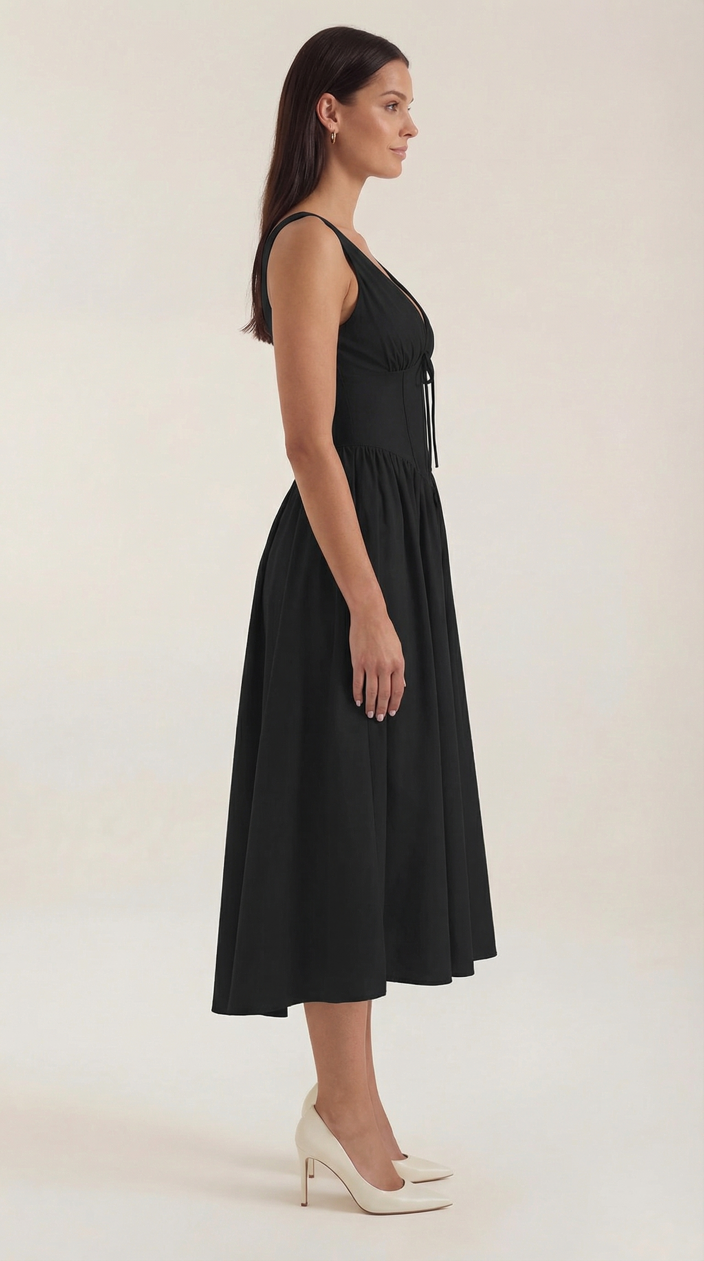 Damen Korsett Midi Sommerkleid