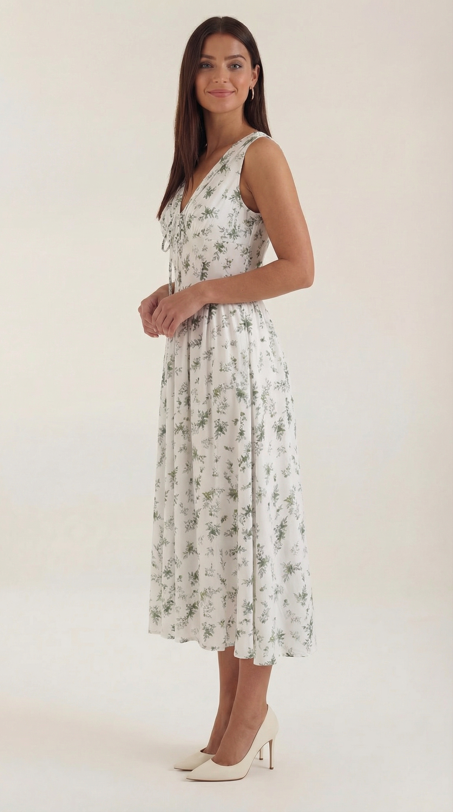 Damen Korsett Midi Sommerkleid