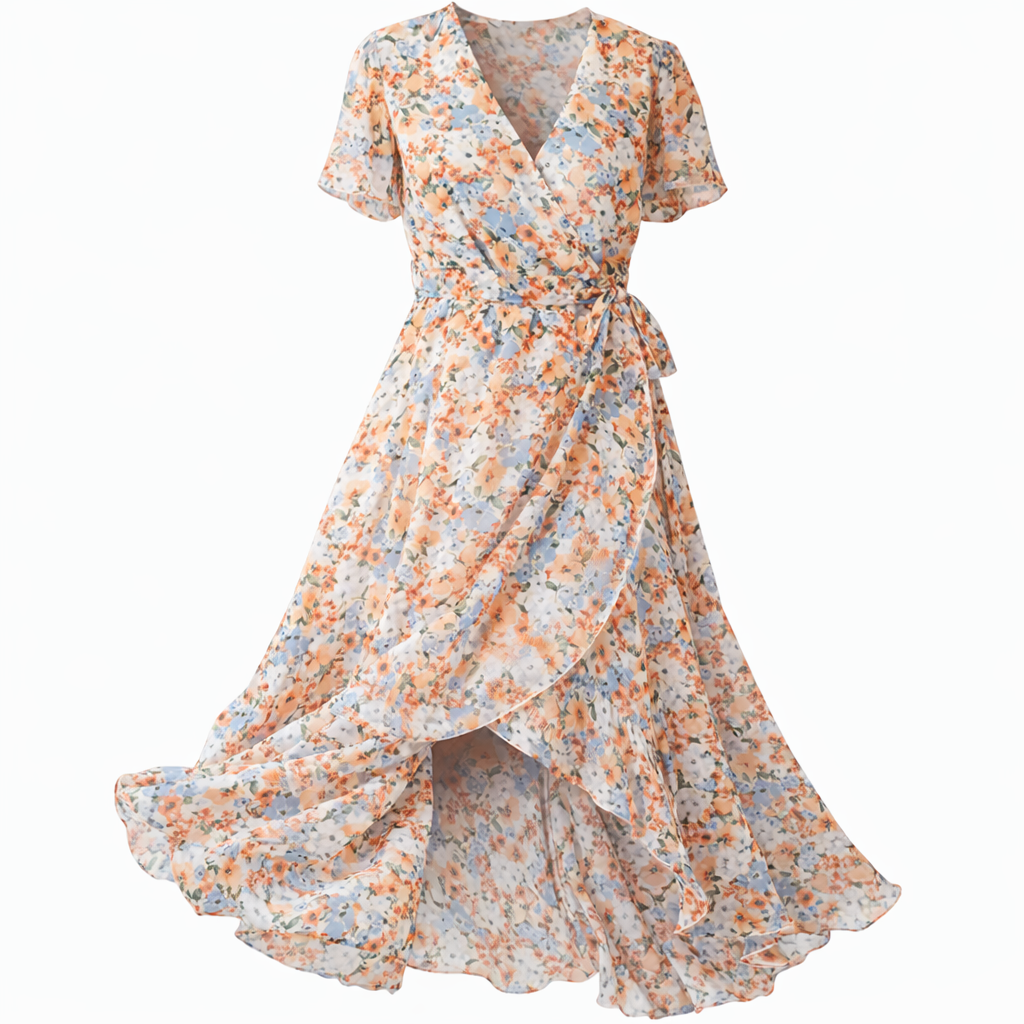 Florales Midikleid mit eleganter Silhouette