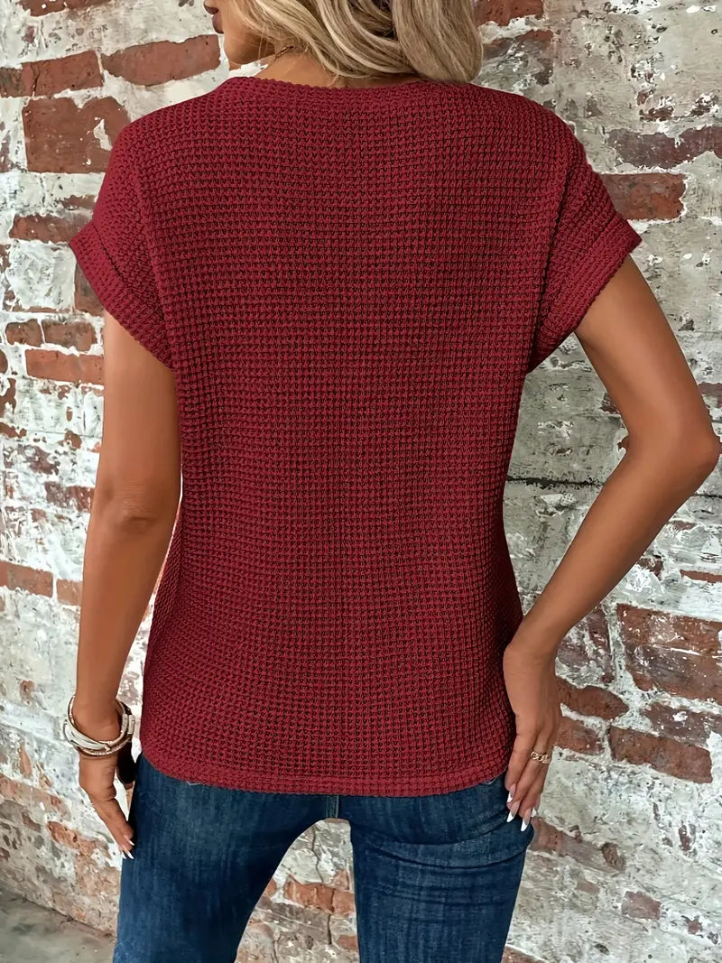 Lässiges T-Shirt mit kurzen Ärmeln für den Alltag