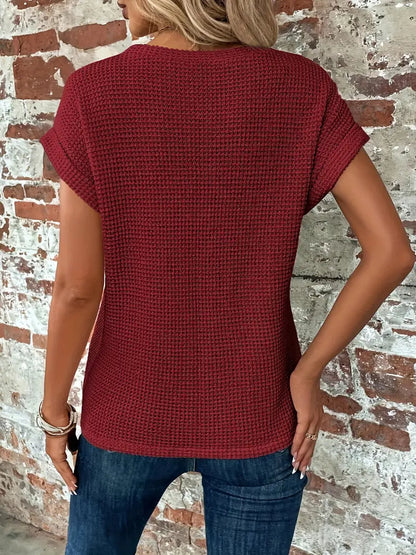 Lässiges T-Shirt mit kurzen Ärmeln für den Alltag