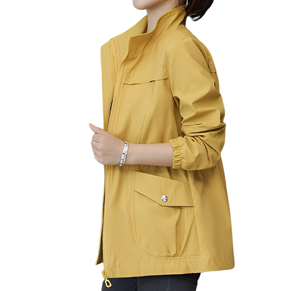 Schicke leichte Damenjacke mit verstellbarem Taillendetail