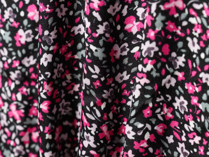 Damen V-Ausschnitt Blumiger Chiffon Unterkleid Ärmelloses Sommerkleid
