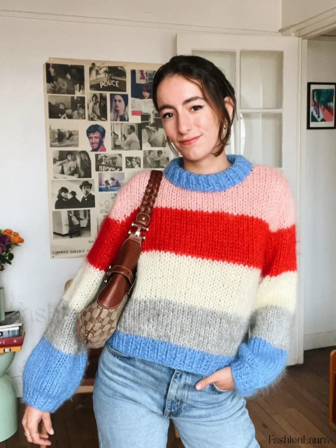 Bunter gestreifter Strickpullover für lässig-elegante Looks