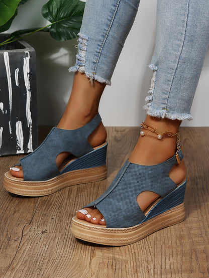 Damen Freizeit Sandalen mit Blockabsatz