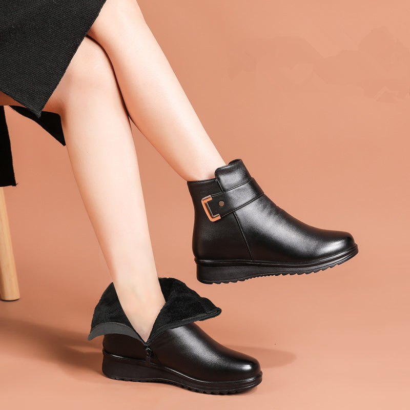 Echtes Leder Orthopädische Stiefel für bequemen Halt