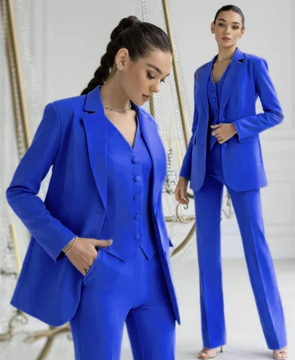 Hosenanzug Damen | 3-teiliges Set – Blazer, Weste & Hose