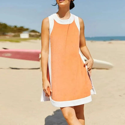 Colorblock-Ärmelloses Lounge-Set mit lässigen Shorts