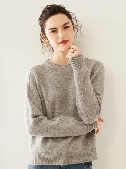 Gemütlicher Bunter Wollpullover mit Punkten