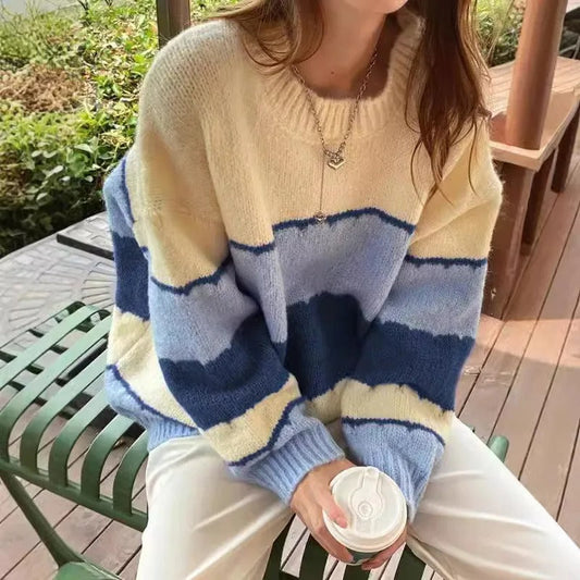 Langärmeliger Bolero-Cardigan mit Farbblockstreifen
