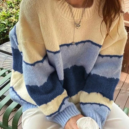 Langärmeliger Bolero-Cardigan mit Farbblockstreifen