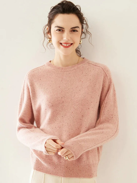 Gemütlicher Bunter Wollpullover mit Punkten