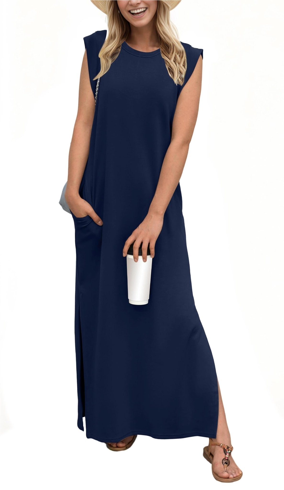 Fließendes, müheloses Maxikleid für ganztägigen Komfort