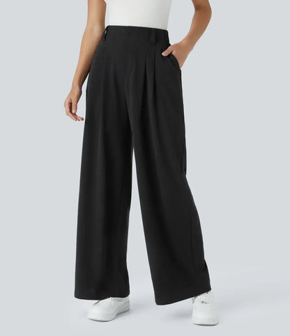 Elegante hoch taillierte elastische Hose