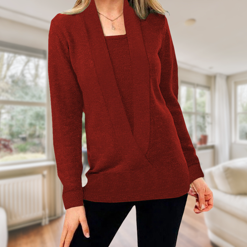 Judith® | Einfarbiger Langärmeliger Pullover