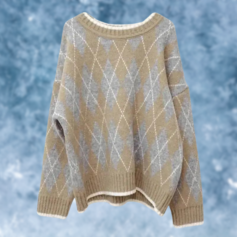 Rowena® | Trendiger Karierter Lockerer Pullover