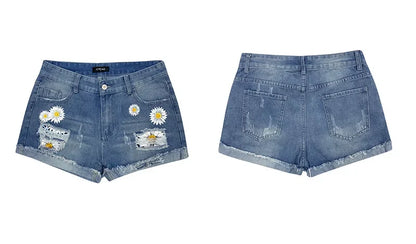 Zita® I Neue bedruckte Jeansshorts mit hoher Taille für Frühling und Sommer